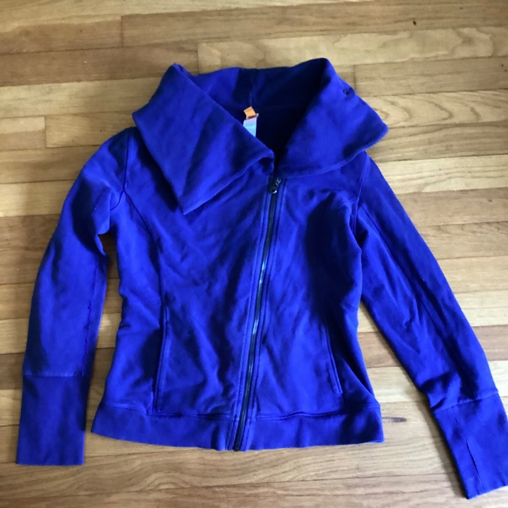 Lucy Hatha Asymmetrical Zip Cowl Neck Workout Jacket